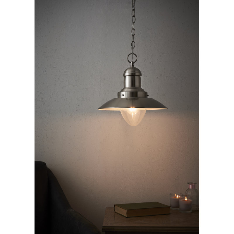 Clement 1 - Light Dome Pendant, Satin Nickel