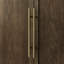Armoire-penderie Audrey en bois massif avec tiroirs - 190 cm de hauteur, style milieu du siècle, avec portes à fermeture douce, noyer noir