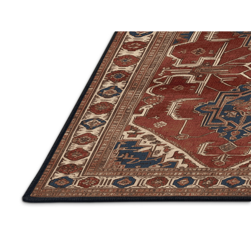 Tapis brun lavable à la machine, Carré 5 pi
