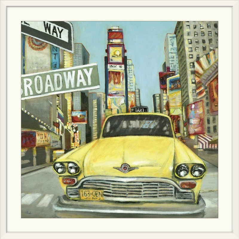 Brittiny «New York» par Reproduction d'art, H 35 po x l 35 po x 1,5 po, Toile