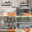 Wine Bottle & Glass Rack Black
