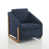 Bleu chenille en double