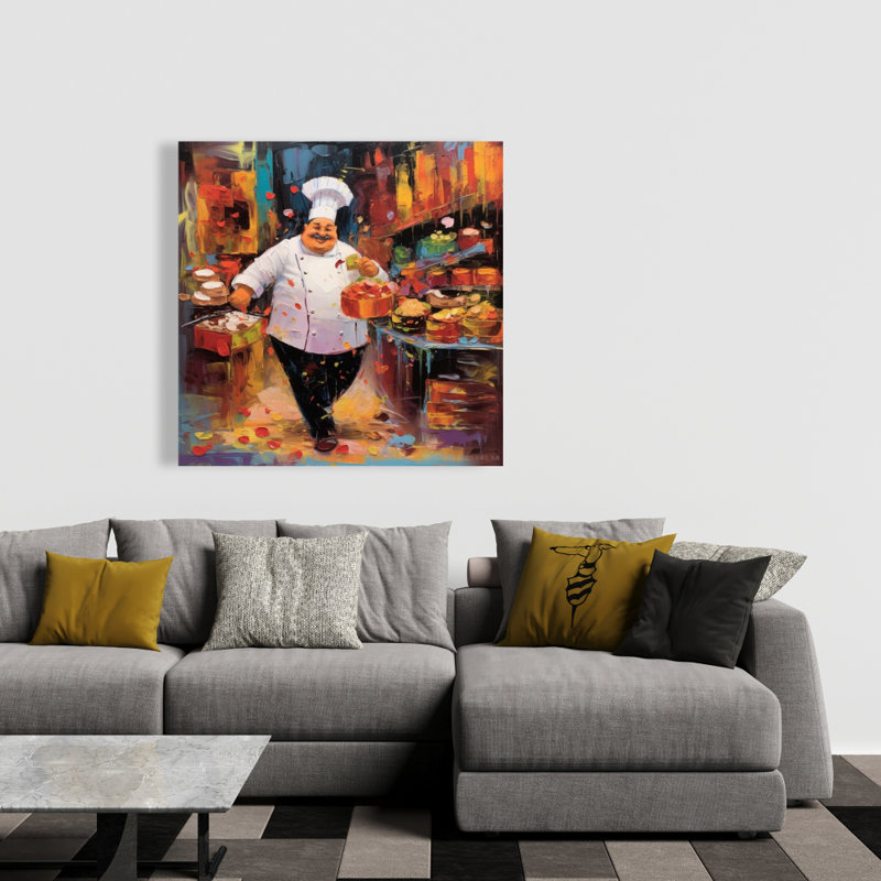 Walking cook - Man Red Canvas for Stylish Home Decor