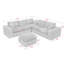 Canapé modulaire en forme de L de 107 pouces avec repose-pieds mobile, confort en forme de nuage, conception modulaire et coussins amovibles pour un aménagement de salon personnalisé.-726760187