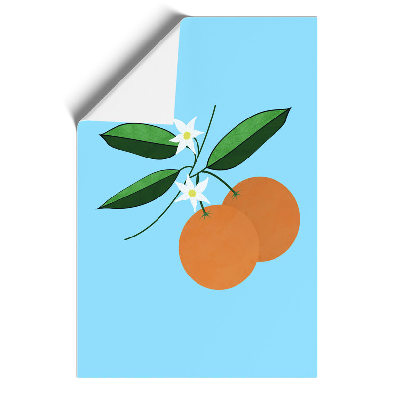Orange Blossom Blue - Frameless Print, 30cm H x 21cm W x 0.1cm D