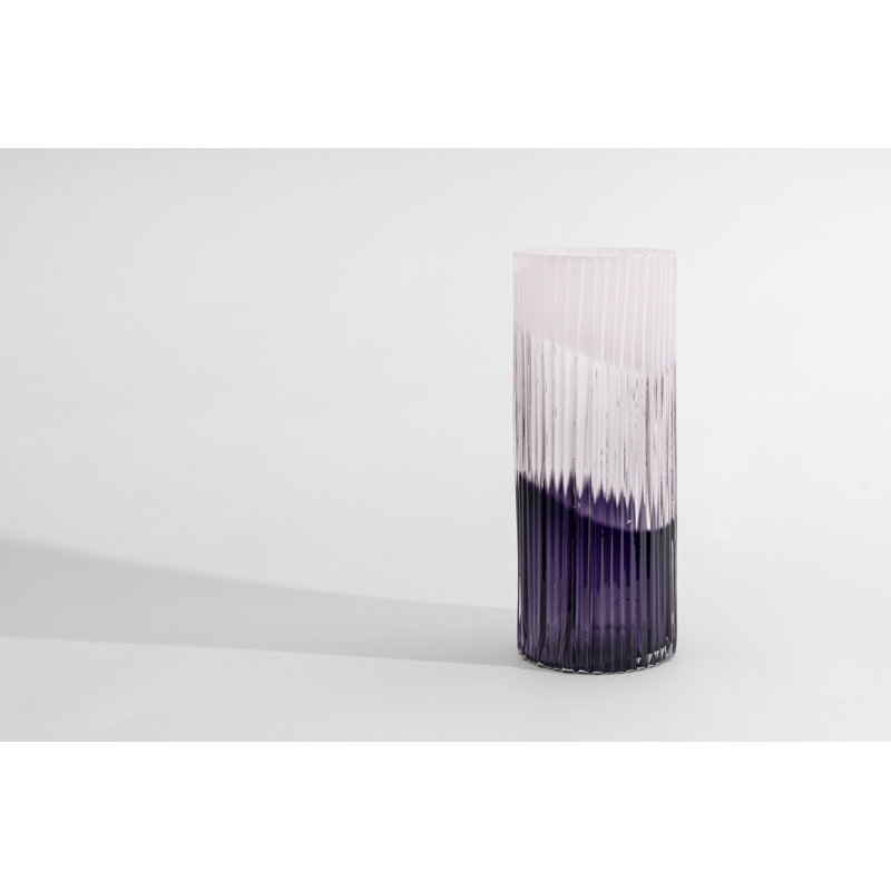 Plissé Vase Ed-10, Pink/Aubergine