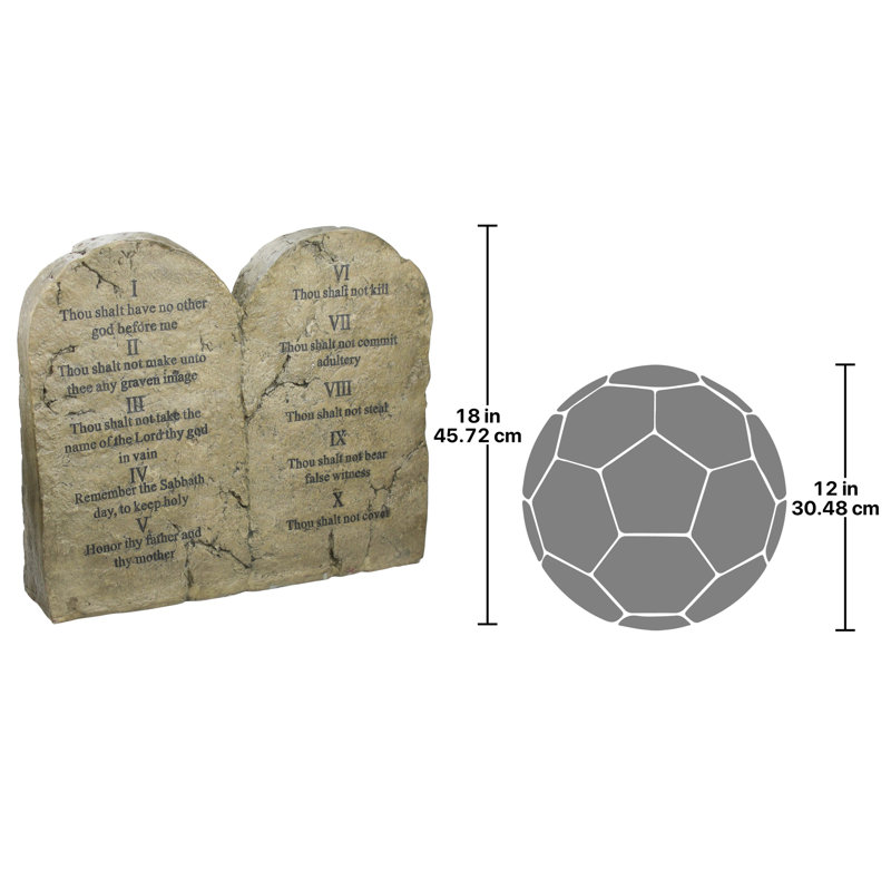 Ten Commandments Garden Stone