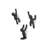 Buddy Wall Mounted Coat Hooks, Decorative Single Hangers for Entryway, Bedroom, Set of 3-999298989