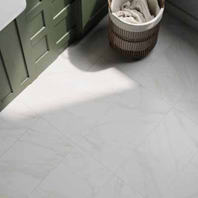 Precious Marble 12 in. x 24 in. Matte Porcelain Marble-Look Floor And Wall Tile (13.56 Sq. Ft. / Case)