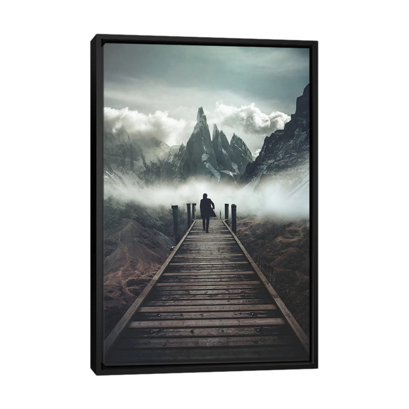 Astray by Rob Hakemo - Print on Canvas, 66.04 cm H x 45.72 cm W, Black Framed