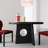 Black Round Solid Dining Table For Dining Room/Kitchen-520397911