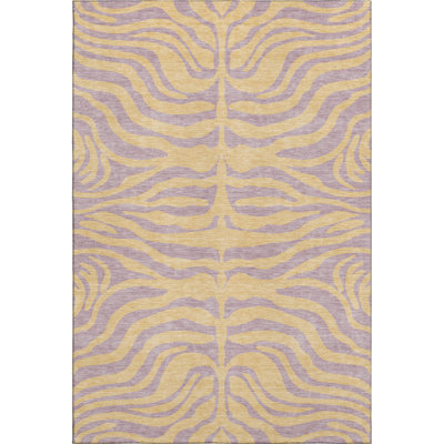 Premium Machine Washable Corum AMF1043 Animal Print Rug