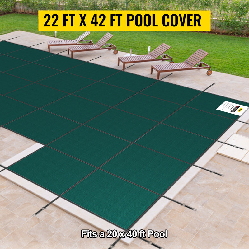 Inground Pool Safety Cover, 22 ft x 42 ft Rectangular