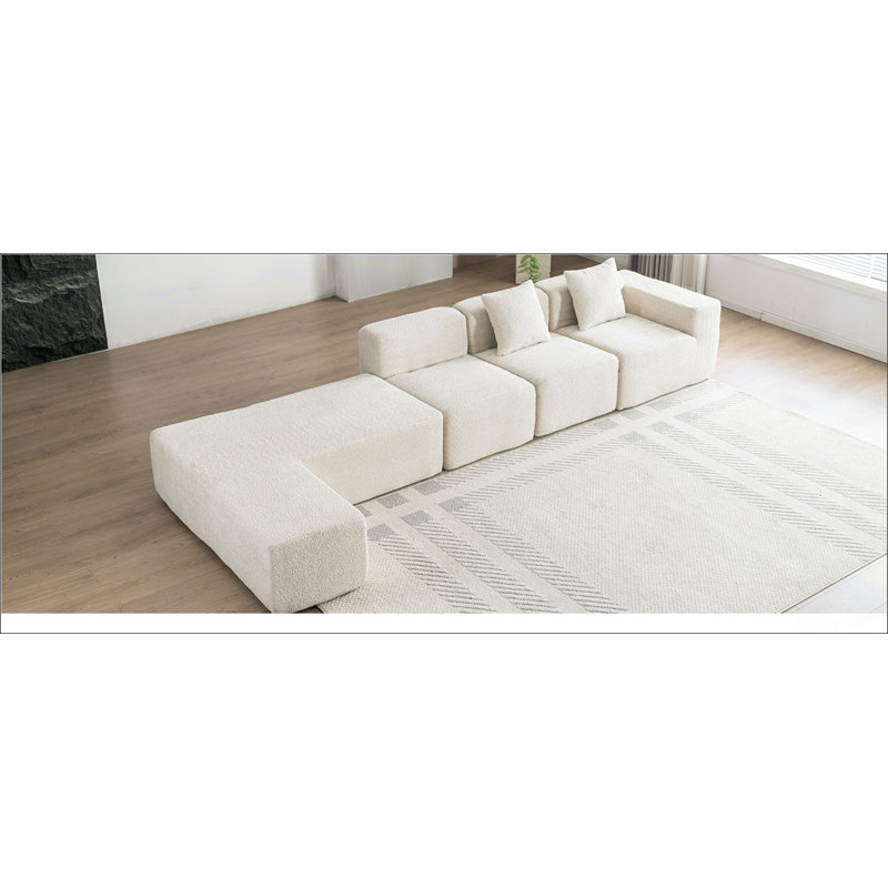 Canapé modulaire 116,5 po, Beige