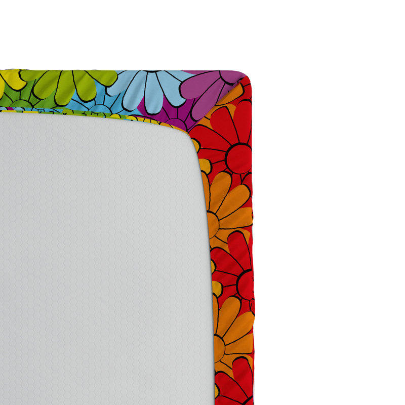 Drap-housse floral, Drap-housse de taille simple