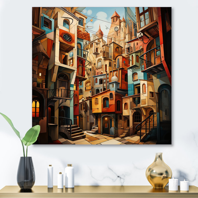 «Cubism Art Multi Dimensional II», reproduction non encadrée sur métal, H 29 po x l 29 po x P 1 po