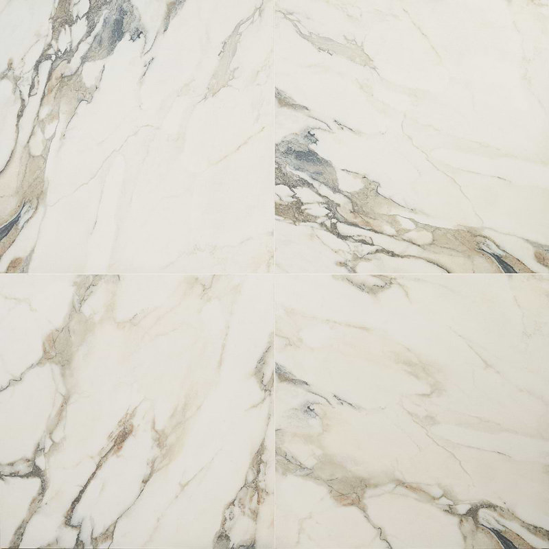 Dreamstone 24X24 Matte Porcelain Tile, Calacatta Rustico Matte