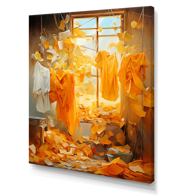 «Laundry Day» - Art mural, H 32 po x l 16 po x P 1 po