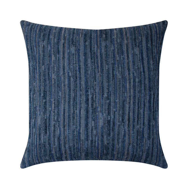 Luxe Throw Square Outdoor Pillow Cover & Insert by Elaine Smith, Indigo, 20"H X 20"W, Striped