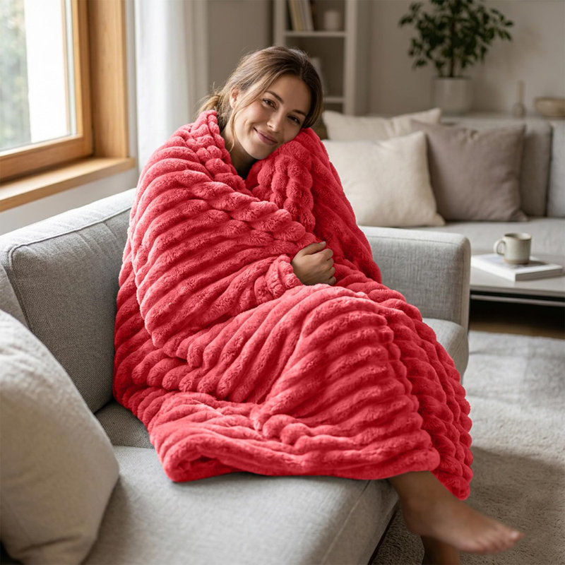 Throw Blanket, Red