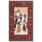 Southwestern 3x5/5x7 Rust Red Rugs, Boho Tribal Washable Area Rug, Soft Non-Slip Low Pile Indoor Carpet for Rustic Cabin Lodge Bedroom-129933952