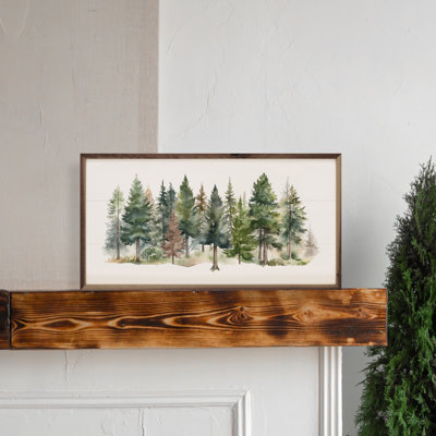 Watercolor Pines Forest II