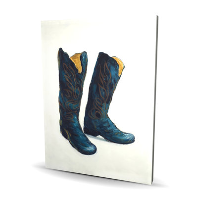 Leather Cowboy Boots - Still Life Bedroom Canvas Decor