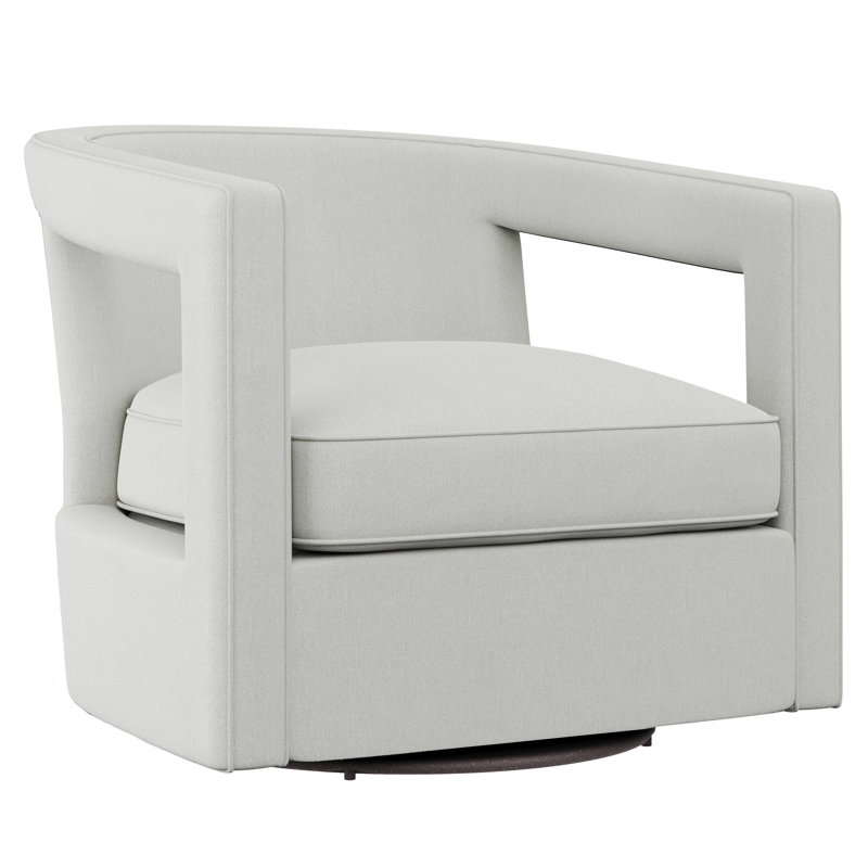 Alana Swivel Barrel Chair, White 5555-000