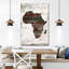 Home Home Carte du Continent africain en bois sur toile-557337924