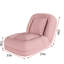 Canapé-lit pliant 2 en 1 pour adulte et animal de compagnie, 5 positions de dossier réglables, comprend 2 coussins moelleux - pour la chambre à coucher, le salon, le coin lecture (rose)-1960094394