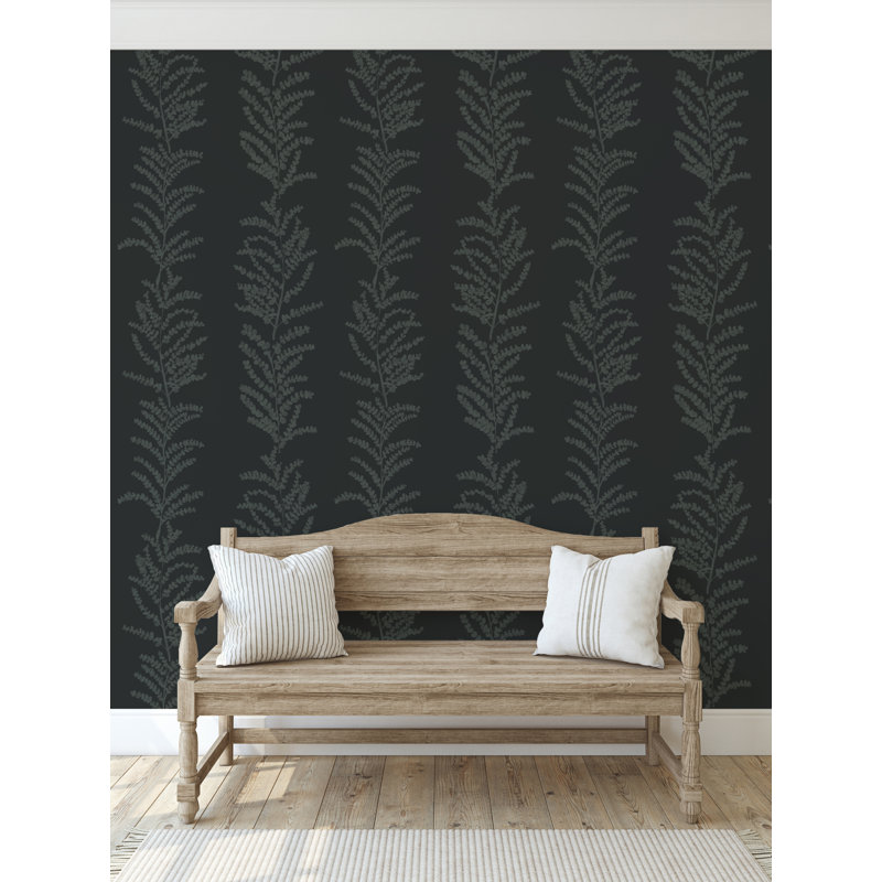 Yuki Osada Floral Wallpaper Double Roll, Dark Gray