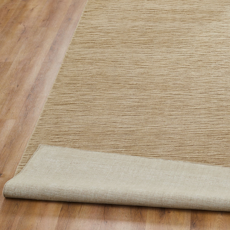 Serenity Sandy Dune Wool Hand Loomed Area Rug, Tan, Rectangle 2' x 3'