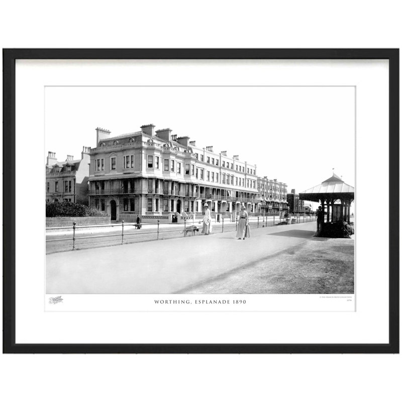 Worthing, Esplanade 1890 by Francis Frith - Single Picture Frame Print, 45cm H x 60cm W x 2.3cm D