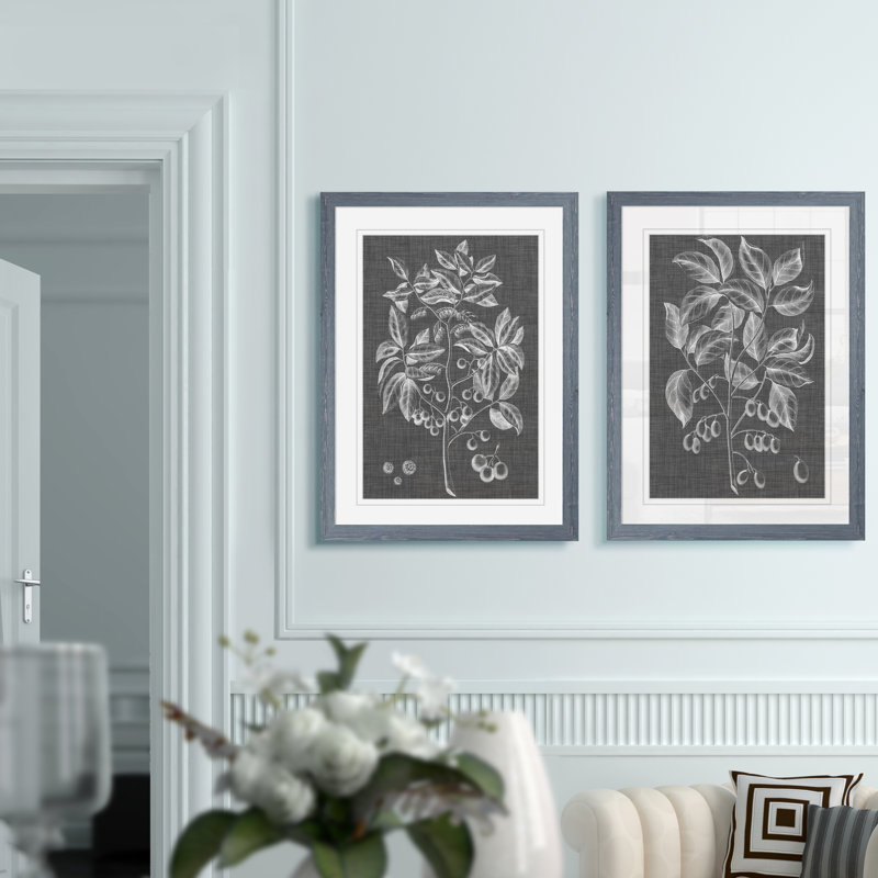« tapis de feuillage v » par antonyme bunjamin (abe)-ensemble de 2 reproductions de photos sur toile, Cadre en papier gris