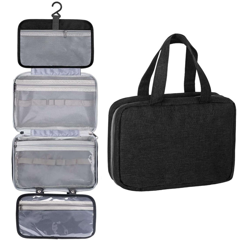 Organisateur de maquillage à 4 compartiments Dwyer, Noir, noir, noir, noir