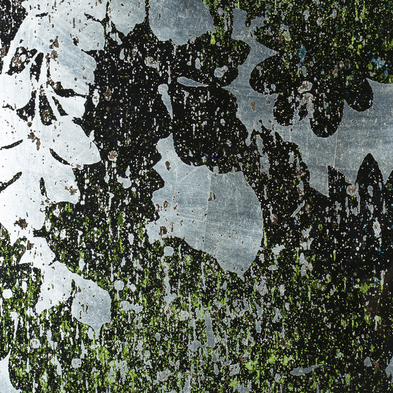 Silver Leaf Floral Print