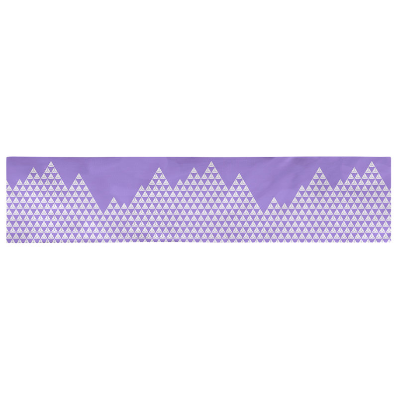 Chemin de table mountain Avicia, 73,5 po x 17,5 po, Mauve, Coton