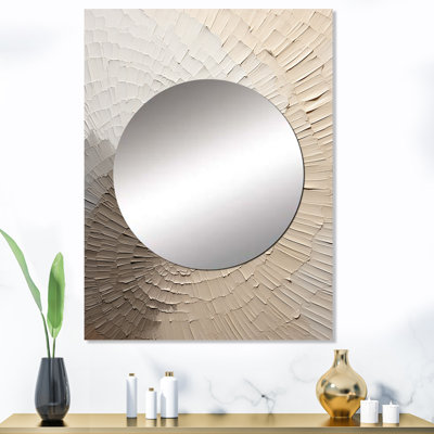 Moriyah gracieux minimalisme beige art discret - miroir mural unique, art moderne imprimé