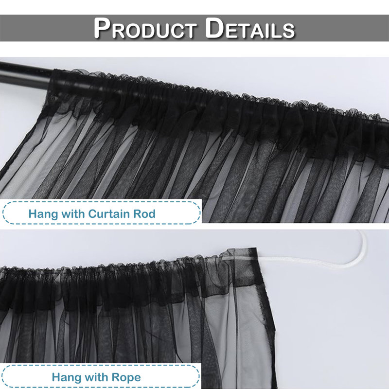 Zhu Screen for Gazebo and Pergola, Noir