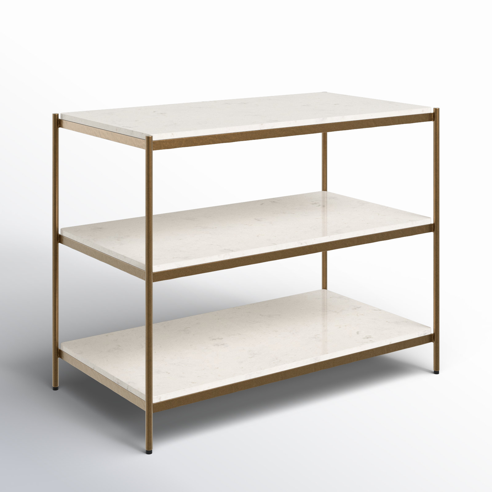Iron Nightstand, Antique Brass