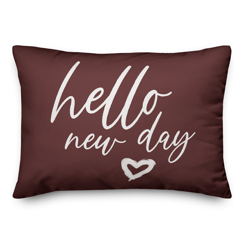 Maroon Rectangular Polyester Indoor/Outdoor Throw Pillow