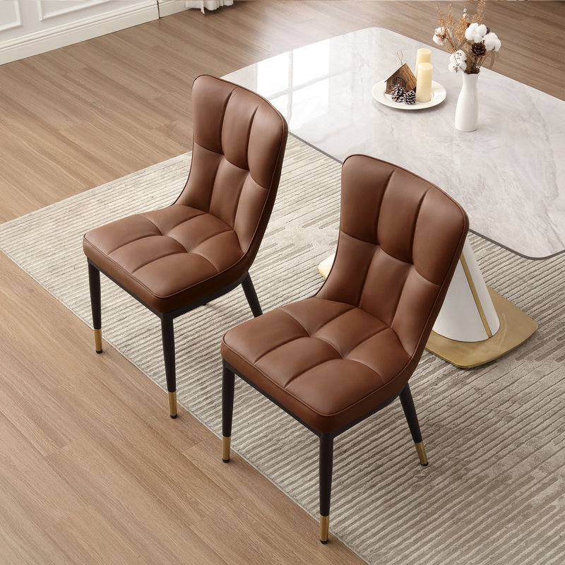 Chaise rembourrée, Brun