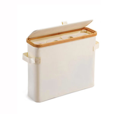 Bathroom Tissue Basket Fabric Storage Basket With Visible For Bath Accessories
