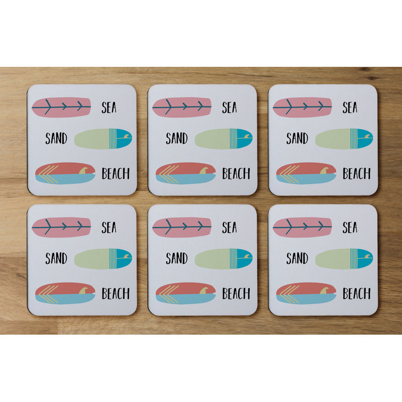 Square 6 Piece Coaster Set