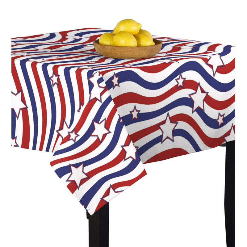 Anso American Stars Stripes Tablecloth, 60" x 60"