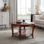 Table basse ronde traditionnelle avec tablette de rangement ouverte-2077780936