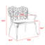 Banc en fonte d'aluminium avec coussin-2057082069