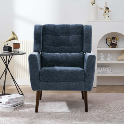 Chaise d'appoint moderne, chaises de salon en tissu Teddy, chaise de lecture confortable, chaise d'appoint de style Mid-Century, chaises avec accoudoirs pour salon, chambre à coucher