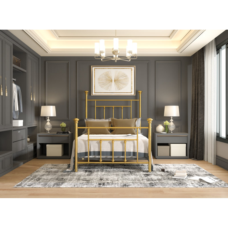 101 Generations Bed | Complete Standard, Full, Natural Brass