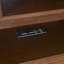 Lit plateforme très grand en bois avec tête de lit multi-rangements, USB et tiroirs, couleur bois antique-206519973